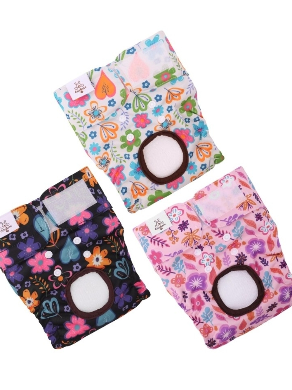 CuteBone Dog Diapers Female Washable Medium  3 Pack Reusable Doggie